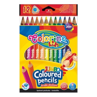 Trojhranné pastelky Coloring JUMBO 12 barev