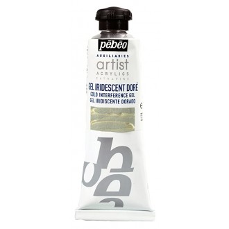 Pébéo Artist iridescentní gel pro akrylové barvy zlatý, 60 ml