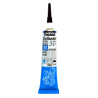 Kontura na textil Setacolor 3D Brod´perle 20 ml, 201 White