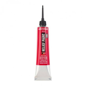 Amsterdam reliefní barva v tubě 20 ml, 302 Deep Red