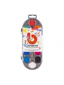 Dětská akvarelová sada Bruynzeel, 12 barev + štětec