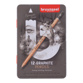 Sada grafitových tužek Bruynzeel , 6 kusů,  HB, 1B, 2B, 4B, 6B, 8B