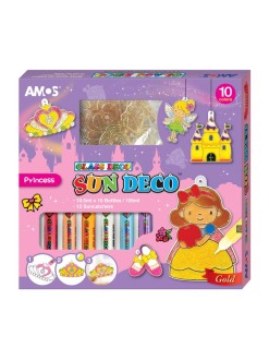 Glass Deco Barvy na sklo - 10 barev 10,5 ml + 12 sklíček Pohádka