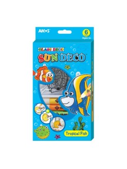 Glass Deco Barvy na sklo - 6 barev 10,5 ml + 6 sklíček Mořské ryby