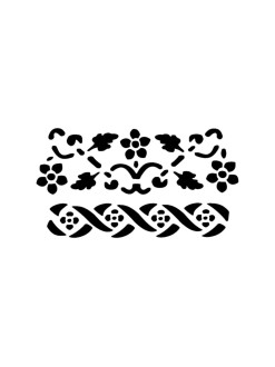 Meyco mosazná šablona na embosing - bordura
