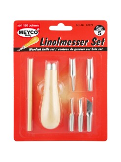 Sada rydel na linoryt Meyco 5+1