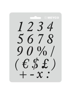 Meyco šablona čísla