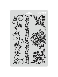 Meyco šablona bordura květiny