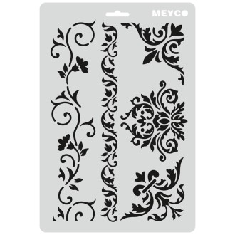 Meyco šablona bordura květiny