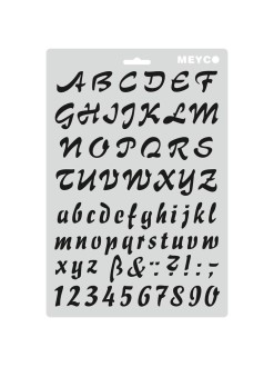 Meyco šablona písmena + čísla psací