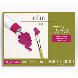Fabriano Tela 24x32 cm, lepená vazba,300 g/m, 10 listů, blok pro olejové barvy