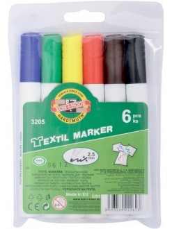 KOH-I-NOOR souprava značkovačů na textil 3205 6 ks