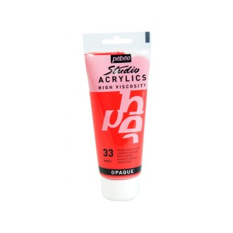 Pébéo Akrylová barva Studio Acrylics 100 ml, 33 - kadmiově červená
