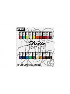 Studio Acrylic sada (20 × 20 ml + štetec)