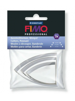 FIMO vykrajovátka - Zaoblený trojúhelník 3 velikosti