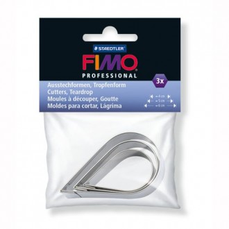 FIMO vykrajovátka - Slza / Kapka 3 velikosti