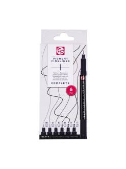 Technické fixy Talens Pigment Fineliner, sada 6ks (005, 02, 04, 08, 10, 12)