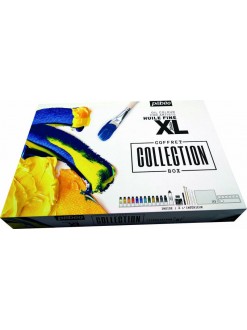 Sada olejových barev Pébéo Studio XL Collection Box 12x20 ml, 1x80ml, štětce, plátna na desce