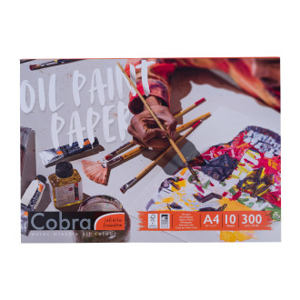 Cobra blok pro olej A4 (29,7 x 21 cm), 300 g/m², 10 listů, lepená vazba