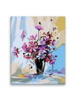 Malování podle čísel - Fialky - 40x50 cm