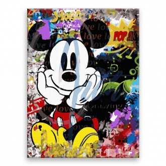 Malování podle čísel - Mickey mouse - 60x80 cm