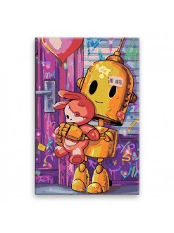 Malování podle čísel - Zlatý robot - 40x60 cm