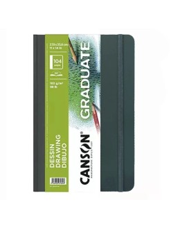 Canson studentský skicák A5 (14 x 22,6 cm) pro kresbu, 160 g, 52 listů, pevná vazba