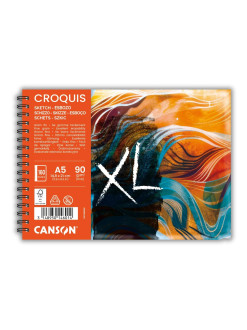 Canson XL Croquis Waves skicák v krouž. vazbě (krémový, A5, 80 listů, 90 g/m²)
