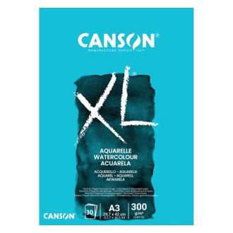 Akvarelový skicák Canson XL Aquarelle, lepený, 300 g/m2, A3