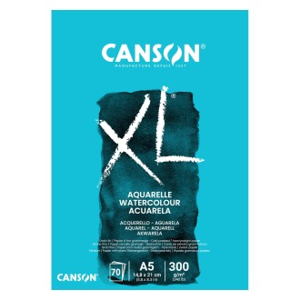 Akvarelový skicák Canson XL Aquarelle, lepený, 300 g/m2, A5