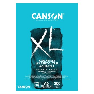 Akvarelový skicák Canson XL Aquarelle, lepený, 300 g/m2, A6