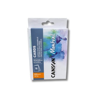 Canson Montval akvarelové kartičky A6 (10,5 x 14,8 cm) 300 g/m², 16 kusů