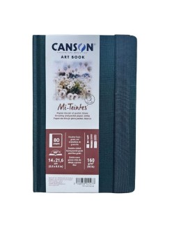 Canson Art Book Mi-Teintes - skicák pro pastel, pevná vazba, 14 x 21,6 cm, 160 g/m², 80 stran