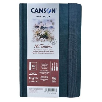 Canson Art Book Mi-Teintes - skicák pro pastel, pevná vazba, 14 x 21,6 cm, 160 g/m², 80 stran