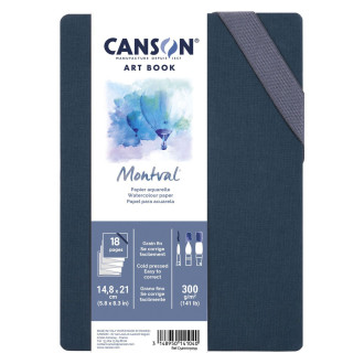 Akvarelové leporelo Montval Art Book - A5 (14,8 x 21 cm), Cold Pressed, 300 g/m², 18 listů