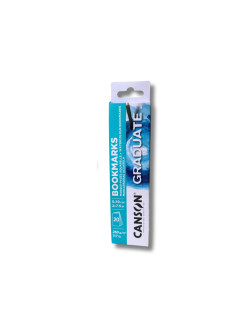 Akvarelové záložky Canson Graduate Bookmarks Aquarelle - 5 x 19 cm, 250 g/m², 20 kusů