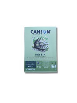 Canson studentský skicák A3 (29,7 x 42 cm) pro kresbu, 160 g, 15 listů, lepený
