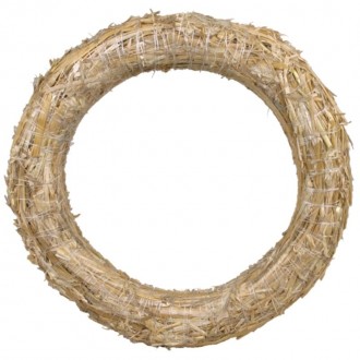 Věnec slaměný základ pro dekorativní věnce, průměr 35 cm, tloušťka 3 cm