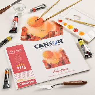 Skicák Canson Figueras, lepený, 10 listů