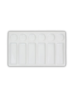 Paleta porcelánová obdélníková, 6 pozic