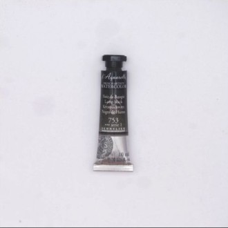 Akvarelové barvy Sennelier L'Aquarelle 10 ml tuba, 753 Lamp Black