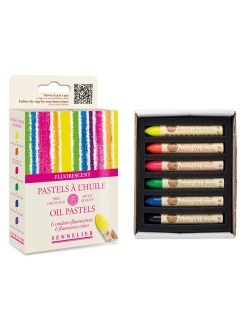 Olejové pastely Sennelier - sada 6 ks - Fluorescent
