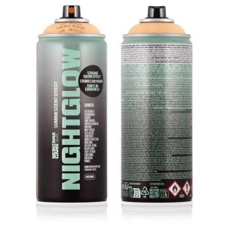 Akrylový sprej Montana Nightglow 400ml, svítí ve tmě, NG2000 - Luminescent Orange
