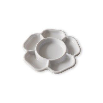 Napodobenina porcelánové palety, 6 kalíšků