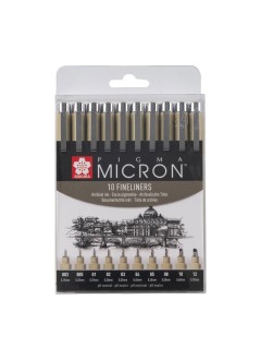 Sakura Pigma Micron Black sada 10 ks (10x liner )