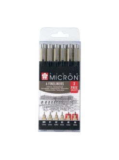 Sada Sakura Pigma Micron Black 4+2 zdarma