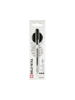 Sada Gelly roll Classic, zasouvací gelová pera černá 08 (0,4 mm) - 3 ks