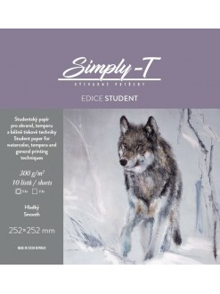 Akvarelový skicák Simply-T lepený, 252 x 252 mm, 5+5 listů, 300 g/m2