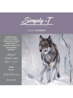 Akvarelový skicák Simply-T lepený, 202 x 202 mm, 5+5 listů, 300 g/m2