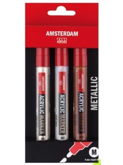 AMSTERDAM marker metal set 3 x 4mm